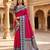 Pink soft banarasi silk saree with zari weaving  design with contrast blouse
