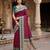 Maroon soft banarasi silk saree with zari weaving  design with contrast blouse