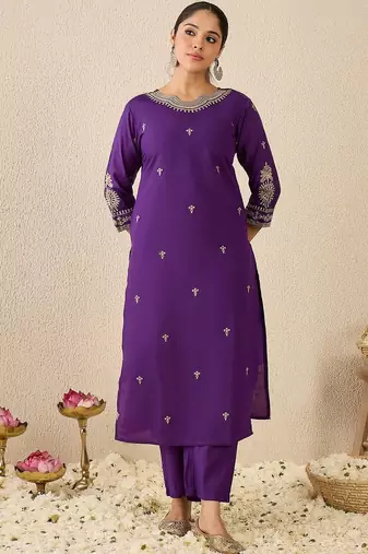 Women Ethnic Motifs Embroidered Regular Kurta with Patiala & Dupatta