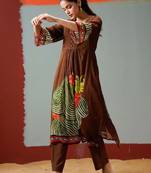 Women Printed Regular Pure Cotton Kurta with Trousers