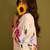 Floral Printed Beads and Stones Linen Straight Kurta with Trouser & Dupatta