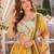 Yellow Silk Semi Stitched Lehenga Choli with Embroidery & Printed Work