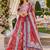 Orange silk blend Lehenga Choli with Embroidery & Printed Work