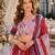 Orange silk blend Lehenga Choli with Embroidery & Printed Work