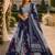 Grey silk blend Lehenga Choli with Embroidery & Printed Work