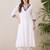 Floral Yoke Design V-Neck Thread Work Pure Cotton A-Line Kurta With Trouser
