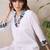 Floral Yoke Design V-Neck Thread Work Pure Cotton A-Line Kurta With Trouser
