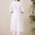 Floral Yoke Design V-Neck Thread Work Pure Cotton A-Line Kurta With Trouser