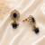 Designer circle and round shape small golden balls blue stone antique gold plated choker jewellery set for women