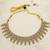 Modern flower and oval shape antique gold plated choker jewellery set for women