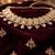 Splendid oval and leaf shape pink pearl kundan gold plated choker jewellery set for women