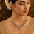 Graceful triangle and heart shape antique gold plated choker jewellery set for women