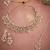 Graceful triangle and heart shape antique gold plated choker jewellery set for women
