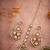 Graceful triangle and heart shape antique gold plated choker jewellery set for women