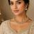 Lavish triangle shape pearl antique gold plated choker jewellery set for women