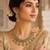 Incredible flower and leaf shape antique gold plated choker jewellery set for women