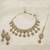 Incredible flower and leaf shape antique gold plated choker jewellery set for women