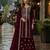 Maroon georgette semi stitched suit with embroidery & sequence work
