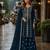 Navy georgette semi stitched suit with embroidery & sequence work