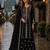 Black georgette semi stitched suit with embroidery & sequence work