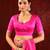 Magenta pink embroidered organza saree set