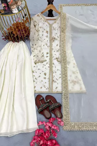 Off white fendi silk blend embroidered palazzo suit