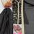 Black fendi silk blend embroidered palazzo suit