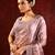 Mauve pink embroidered tissue saree set