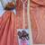 Peach fendi silk blend embroidered palazzo suit