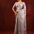 Slate grey embroidered tissue saree set