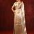 Champagne gold yellow embroidered tissue saree set