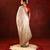 Light gold red embroidered tissue saree set