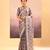 Lavender grey embroidered tissue saree set