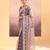 Lavender grey embroidered tissue saree set