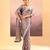 Lavender grey embroidered tissue saree set