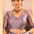 Lavender grey embroidered tissue saree set