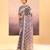 Lavender grey embroidered tissue saree set