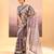 Lavender grey embroidered tissue saree set