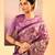 Deep purple embroidered tissue saree set