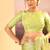 Lime green embroidered tissue saree set