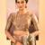 Metallic brown embroidered tissue saree set