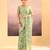 Pista green embroidered tissue saree set