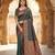 Grey  soft banarasi silk saree with zari weaving  design with running blouse