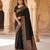 Black soft banarasi silk saree with zari weaving  design with running blouse
