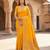 Yellow  soft banarasi silk saree with zari weaving  design with running blouse