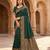 Green soft banarasi silk saree with zari weaving  design with running blouse
