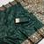 Green soft banarasi silk saree with zari weaving  design with running blouse