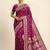 Pink  soft banarasi silk saree with zari weaving  design with running blouse