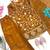 Mustard fendi silk rich embroidery with elegant sequence work for girls kids dress set
