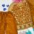 Mustard fendi silk rich embroidery with elegant sequence work for girls kids dress set
